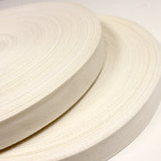 Ruban de coton écru 17mm - Galette de 100 mètres - Fabrication française - tissuspipi.com