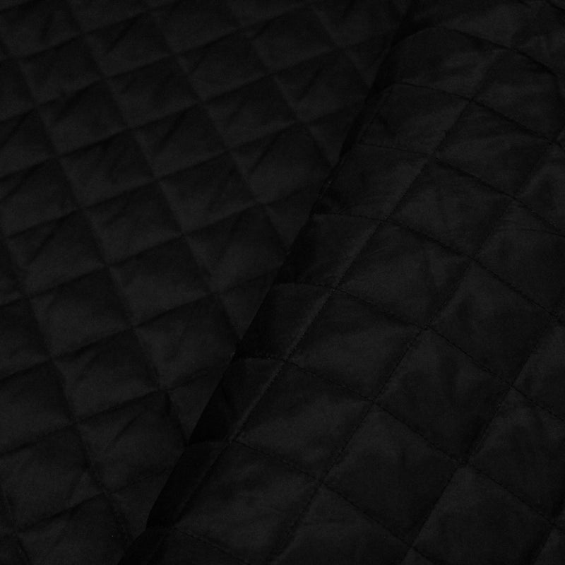 Tissu Doublure matelassée noire, ouatine blanche - tissuspipi.com