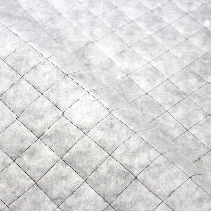 Tissu Doublure matelassée noire, ouatine blanche - tissuspipi.com