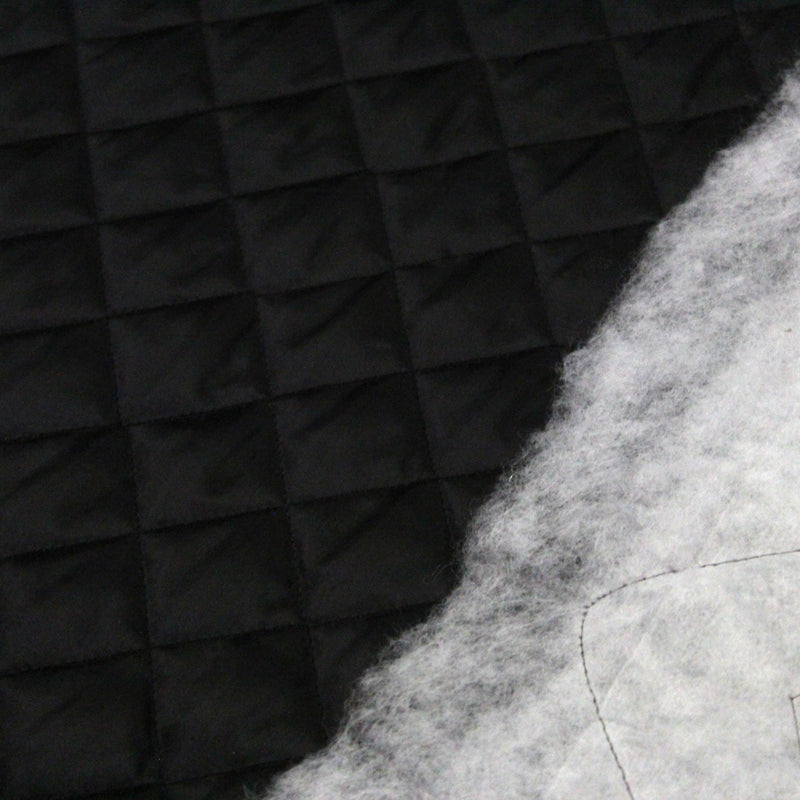 Tissu Doublure matelassée noire, ouatine blanche - tissuspipi.com