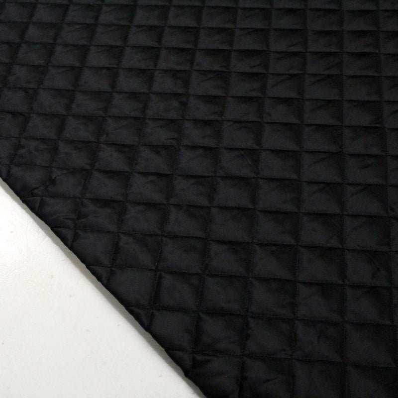 Tissu Doublure matelassée noire, ouatine blanche - tissuspipi.com
