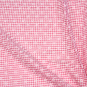 Tissu coton Seersucker VICHY carreaux & fines fleurs blanches : bleu, jaune, rose, violet - tissuspipi.com