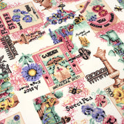 Tissu coton bouquets de fleurs et illustrations du jardin britannique - COLLECTION GARDEN - tissuspipi.com