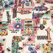 Tissu coton bouquets de fleurs et illustrations du jardin britannique - COLLECTION GARDEN - tissuspipi.com