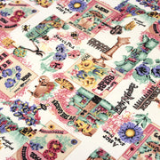 Tissu coton bouquets de fleurs et illustrations du jardin britannique - COLLECTION GARDEN - tissuspipi.com