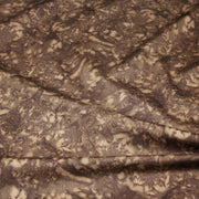 Tissu popeline de coton faux - uni marbré marron chocolat - tissuspipi.com