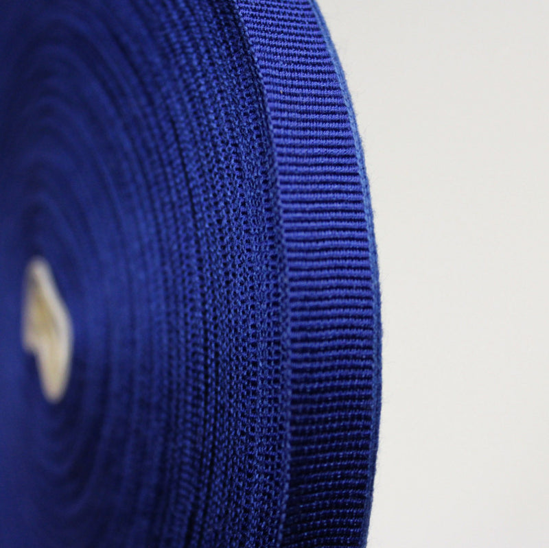 Ruban gros grain bleu roi 10mm - Galette de 50 mètres - Fabrication française - tissuspipi.com