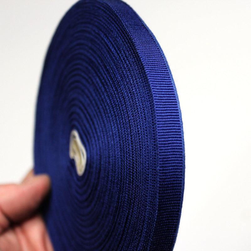 Ruban gros grain bleu roi 10mm - Galette de 50 mètres - Fabrication française - tissuspipi.com