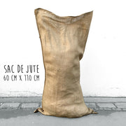 Sac de jute en toile naturelle, 60cm x 110cm - tissuspipi.com